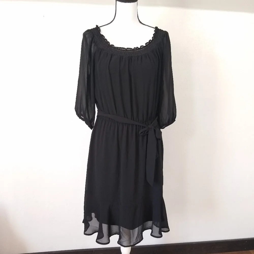 SALE 🛍️ 𝅺MAURICES Little Black Dress sheer Womens size M